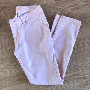 Peach skinny jeans